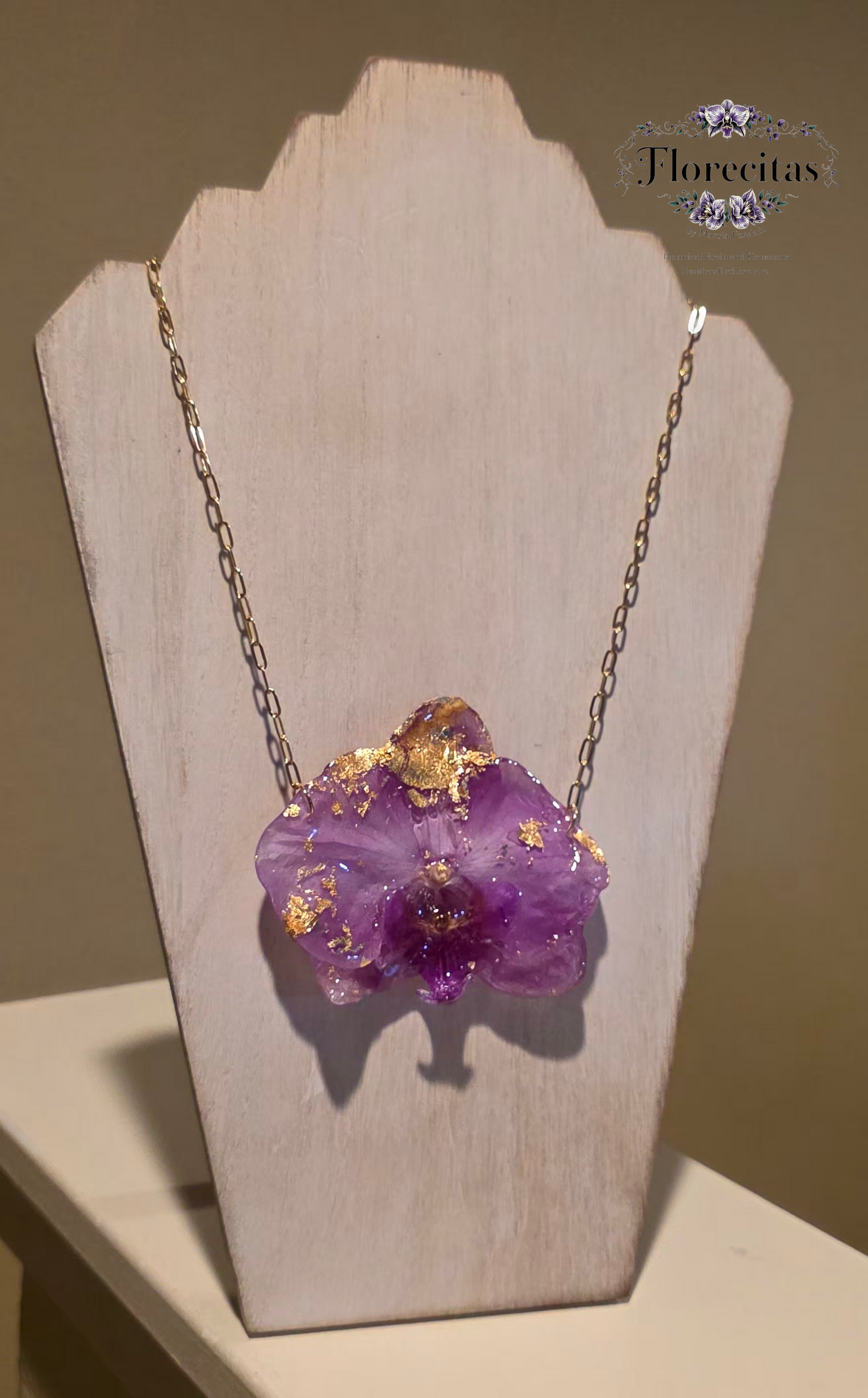 Grand Purple Orchid Necklace