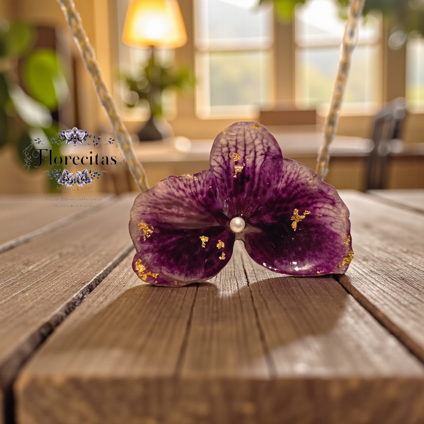 Light to Deep Purple Orchid Necklace