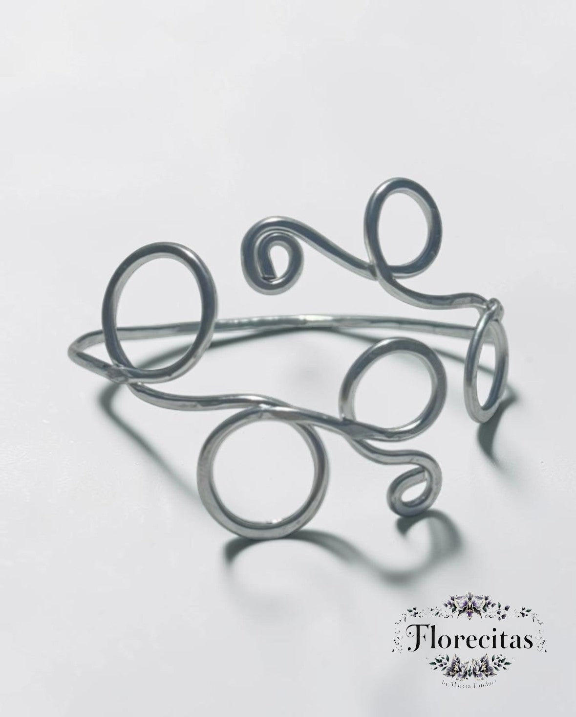 Looping Silver Arm Cuff