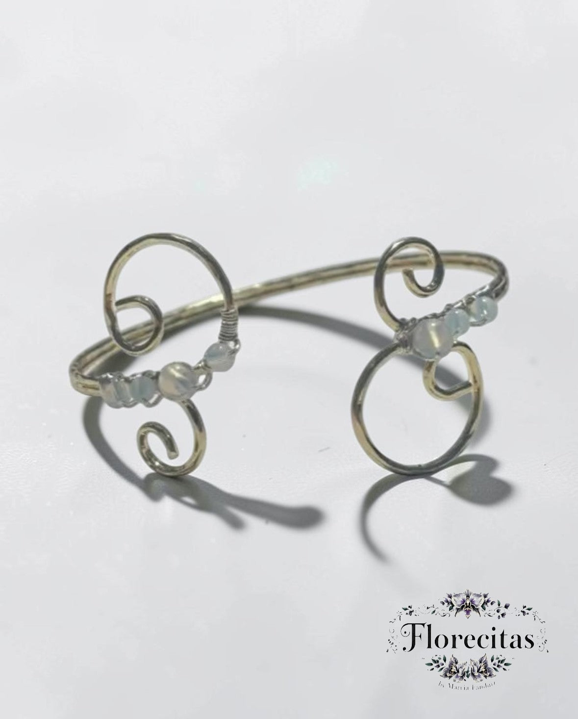 Opalite and Swirls Arm Cuff