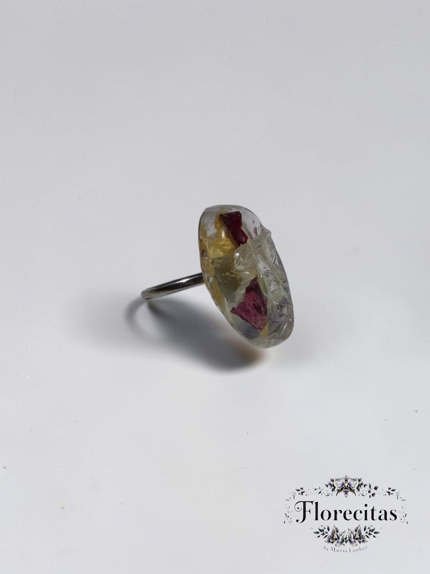 Pink and Yellow Petals Mask Ring