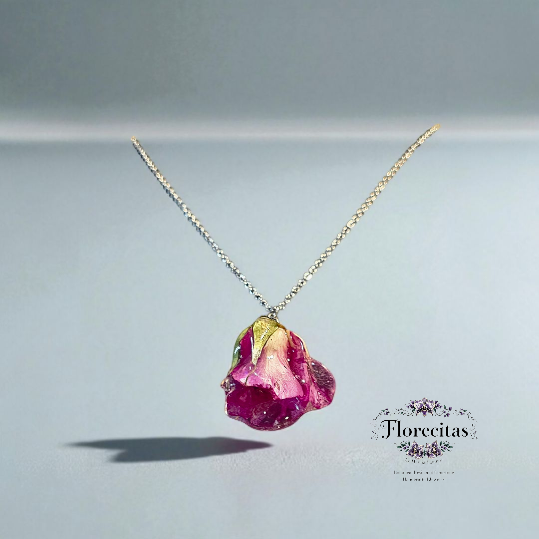 ALGIDITA ROSE BUTTON NECKLACE