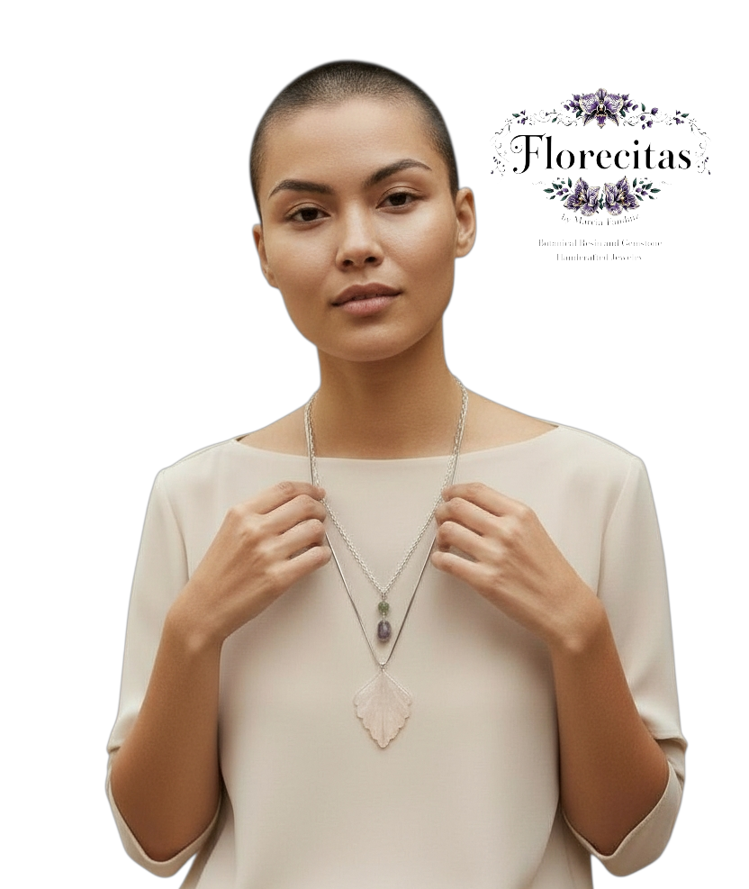 White Gladiolus Petal necklace