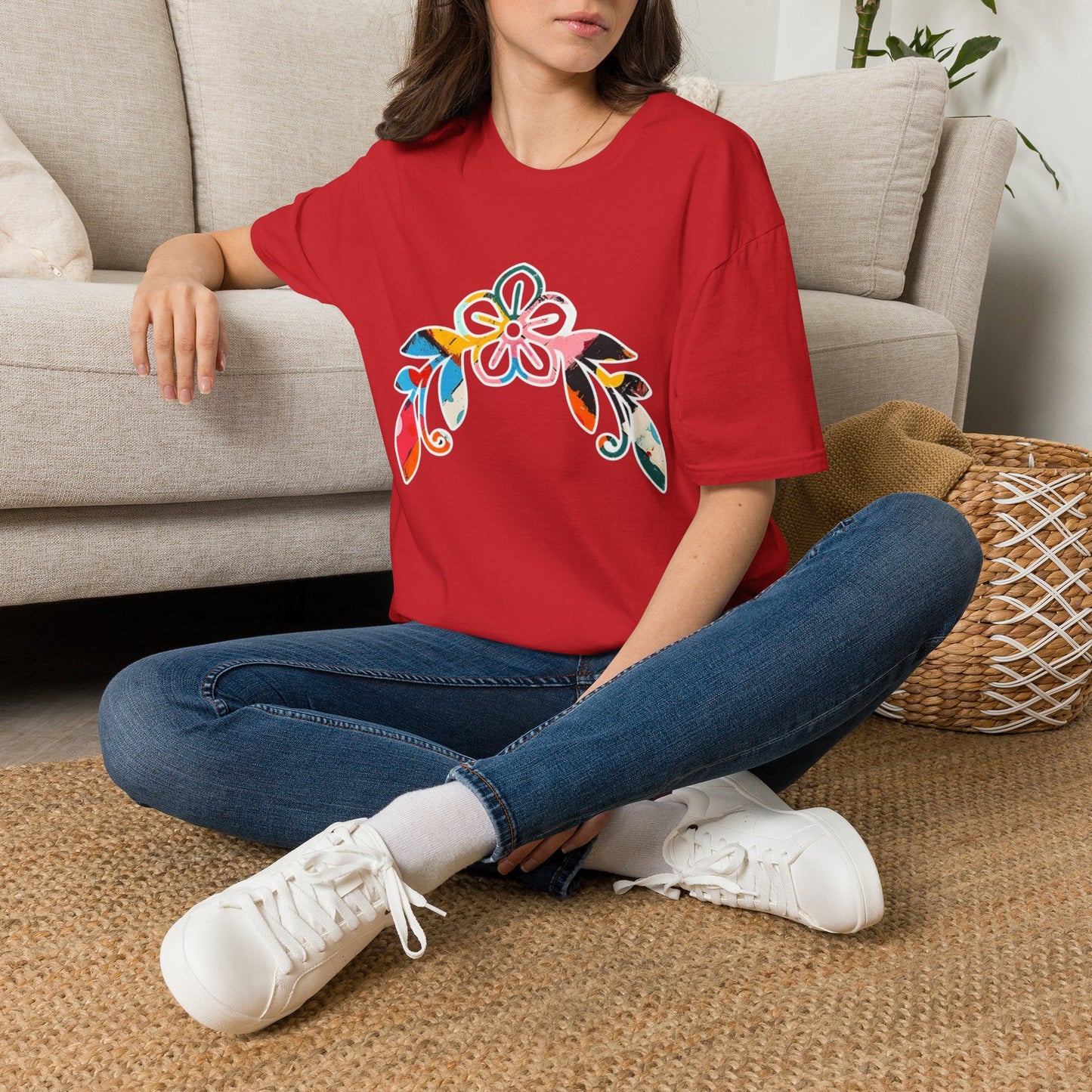 Rooted in Christ Floral Tee — Tropical Watercolor Flower T‑Shirt