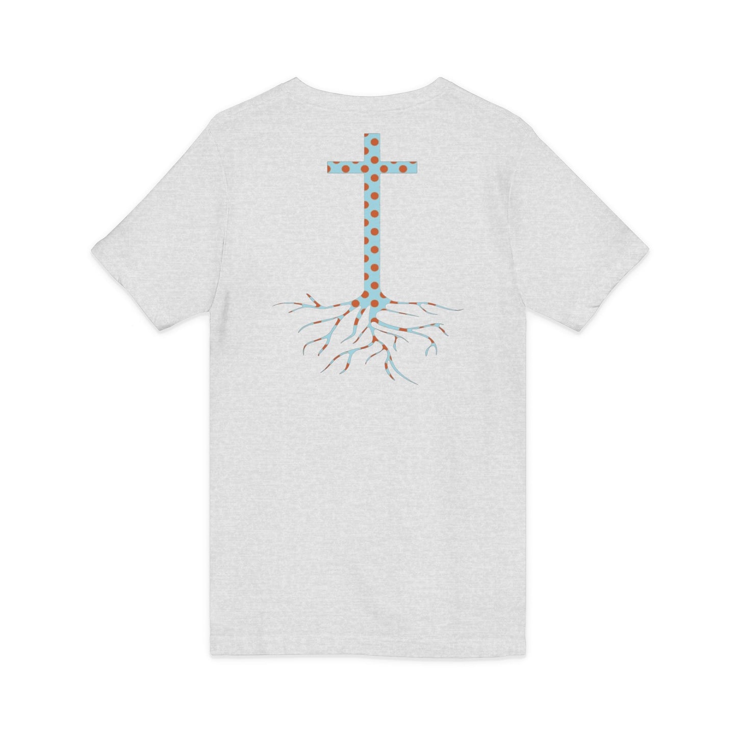 Jesus Saves Bro V-Neck Tee — Floral Cross Christian T-Shirt