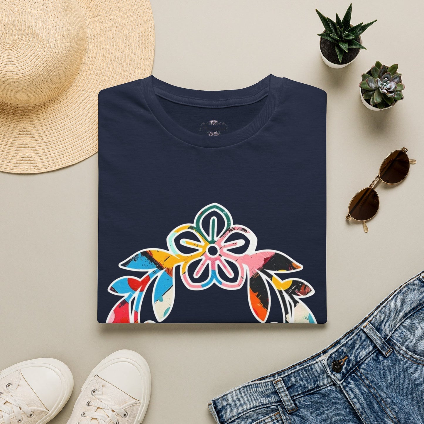 Rooted in Christ Floral Tee — Tropical Watercolor Flower T‑Shirt