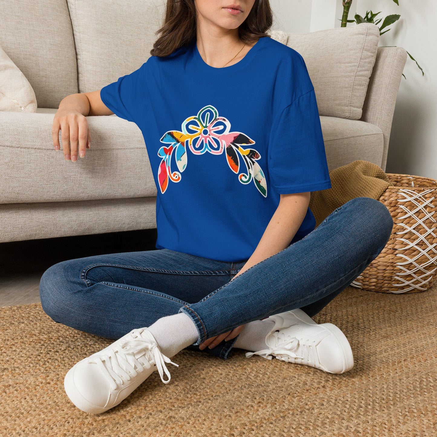Rooted in Christ Floral Tee — Tropical Watercolor Flower T‑Shirt