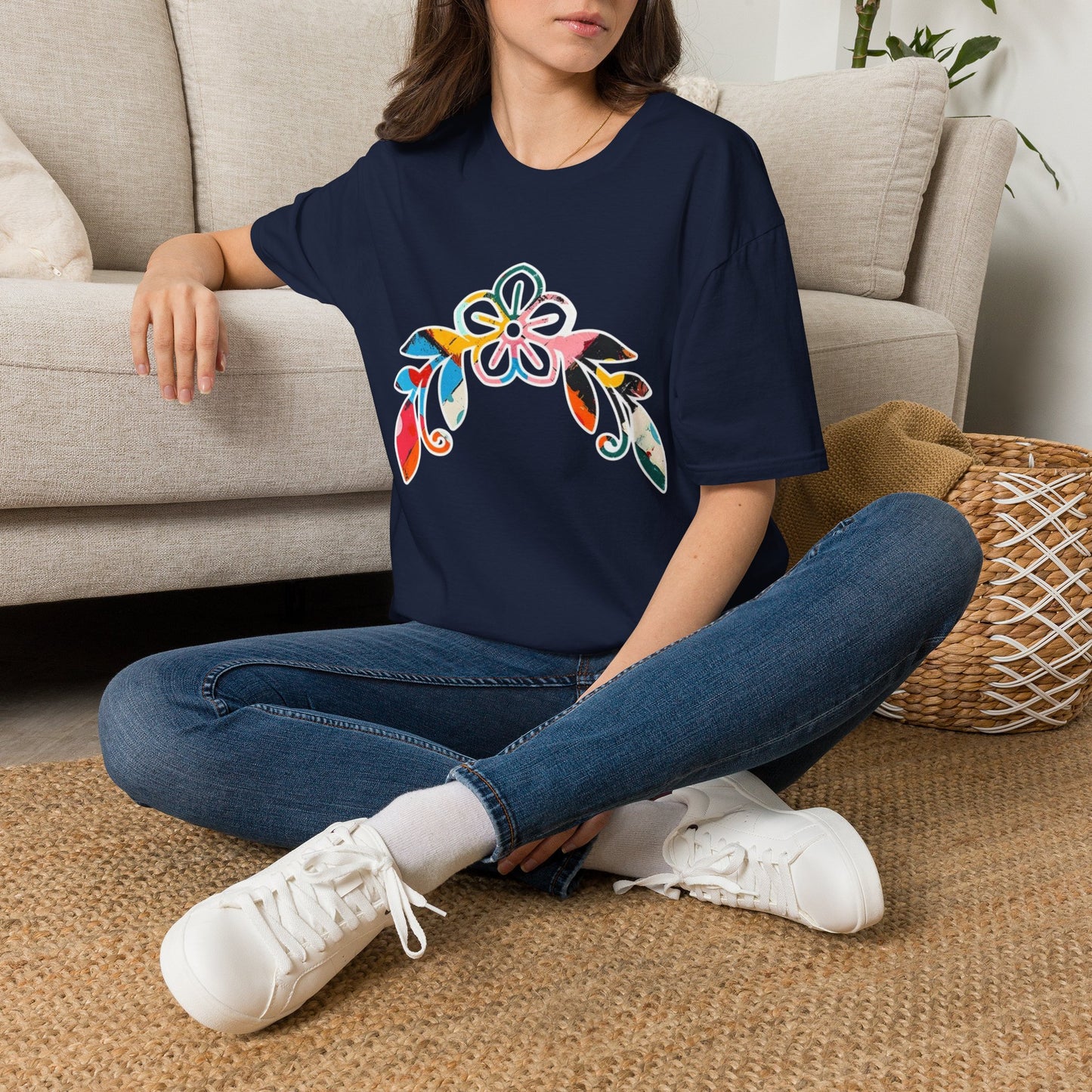 Rooted in Christ Floral Tee — Tropical Watercolor Flower T‑Shirt