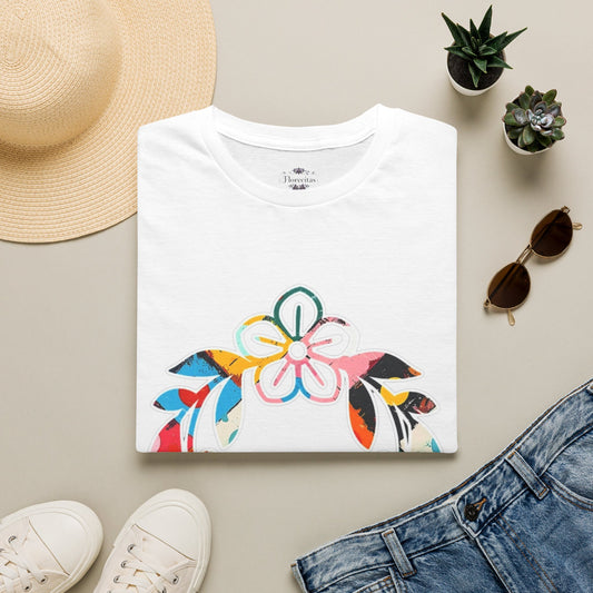 Rooted in Christ Floral Tee — Tropical Watercolor Flower T‑Shirt