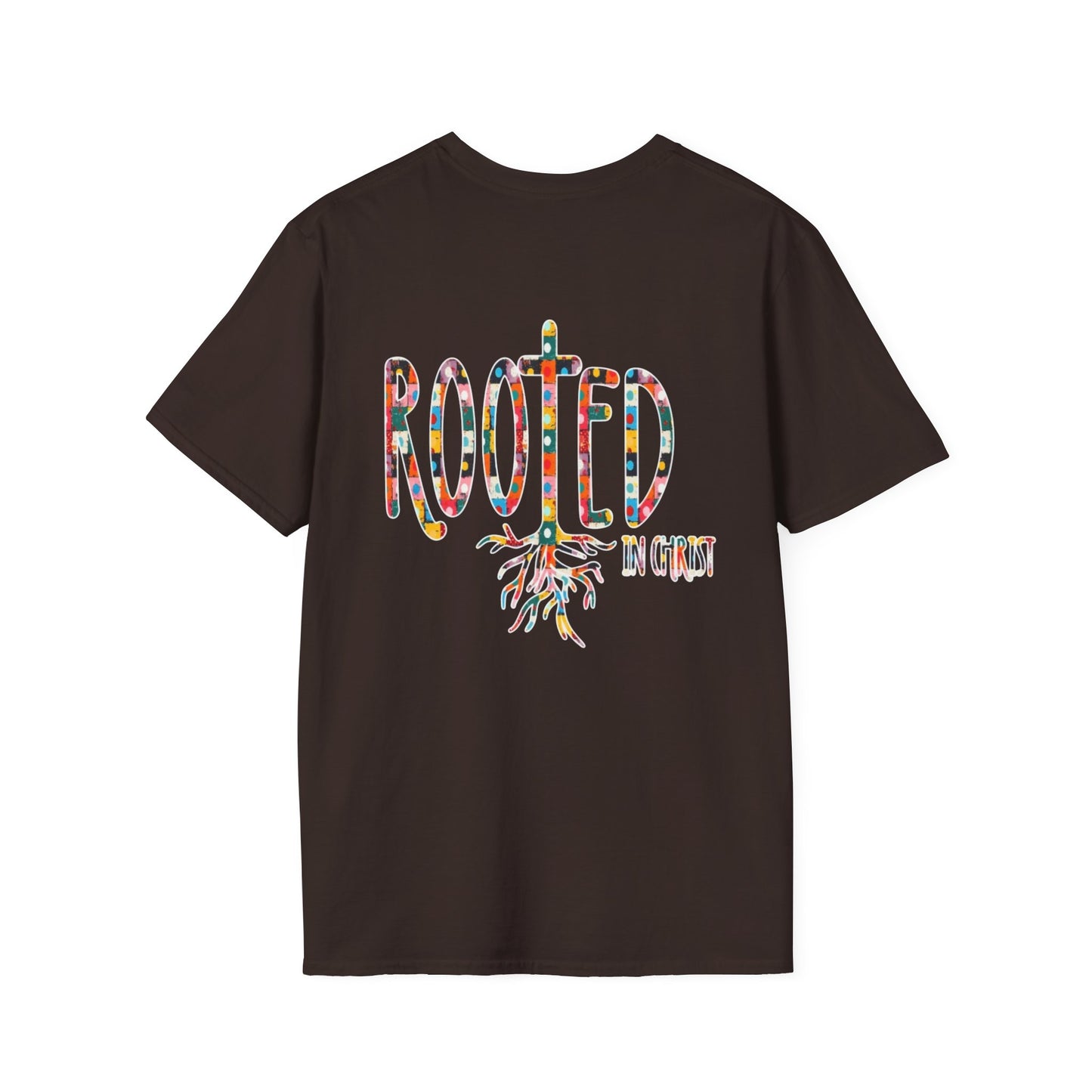 Rooted in Christ Floral Tee — Tropical Watercolor Flower T‑Shirt