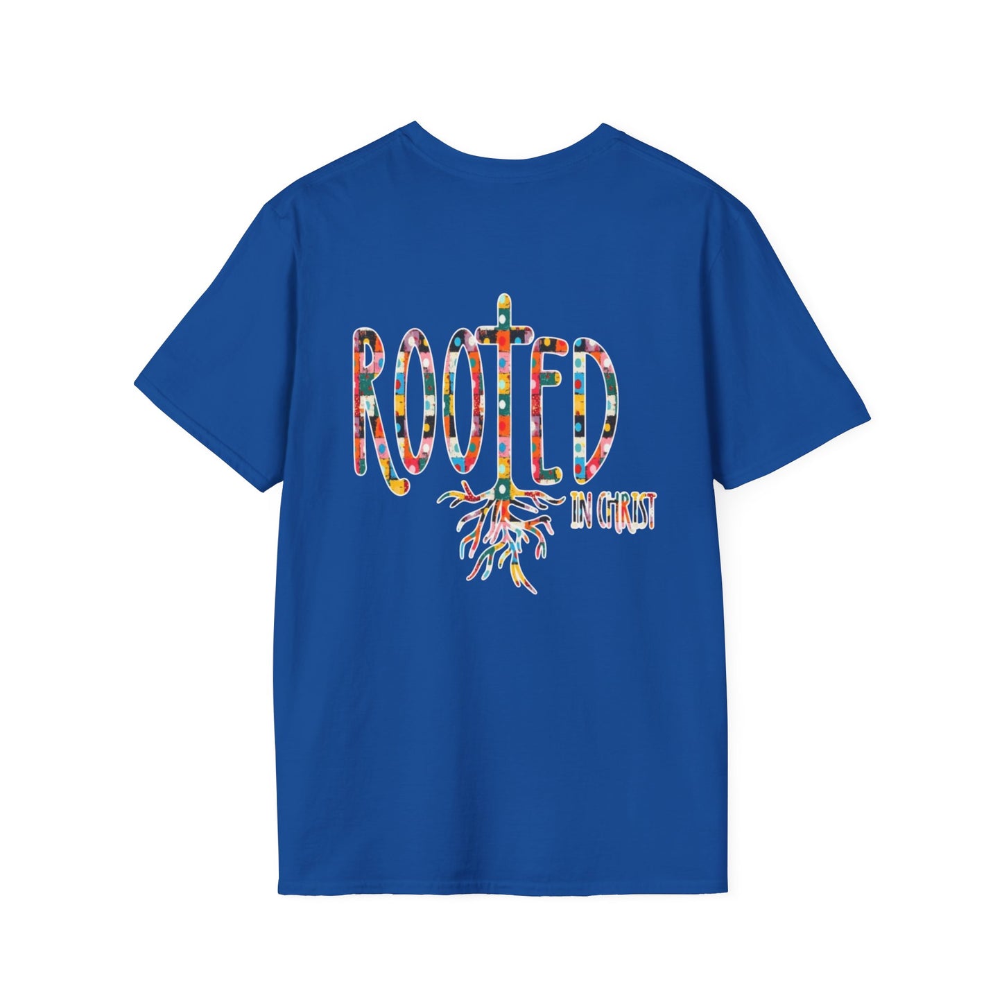 Rooted in Christ Floral Tee — Tropical Watercolor Flower T‑Shirt
