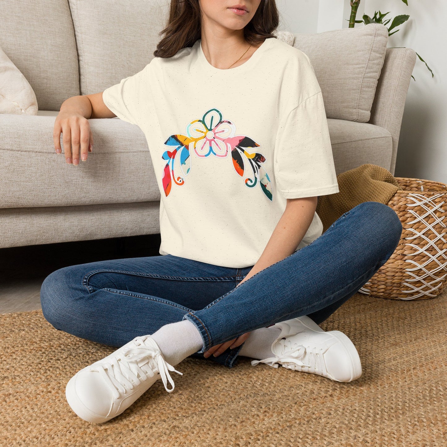 Rooted in Christ Floral Tee — Tropical Watercolor Flower T‑Shirt