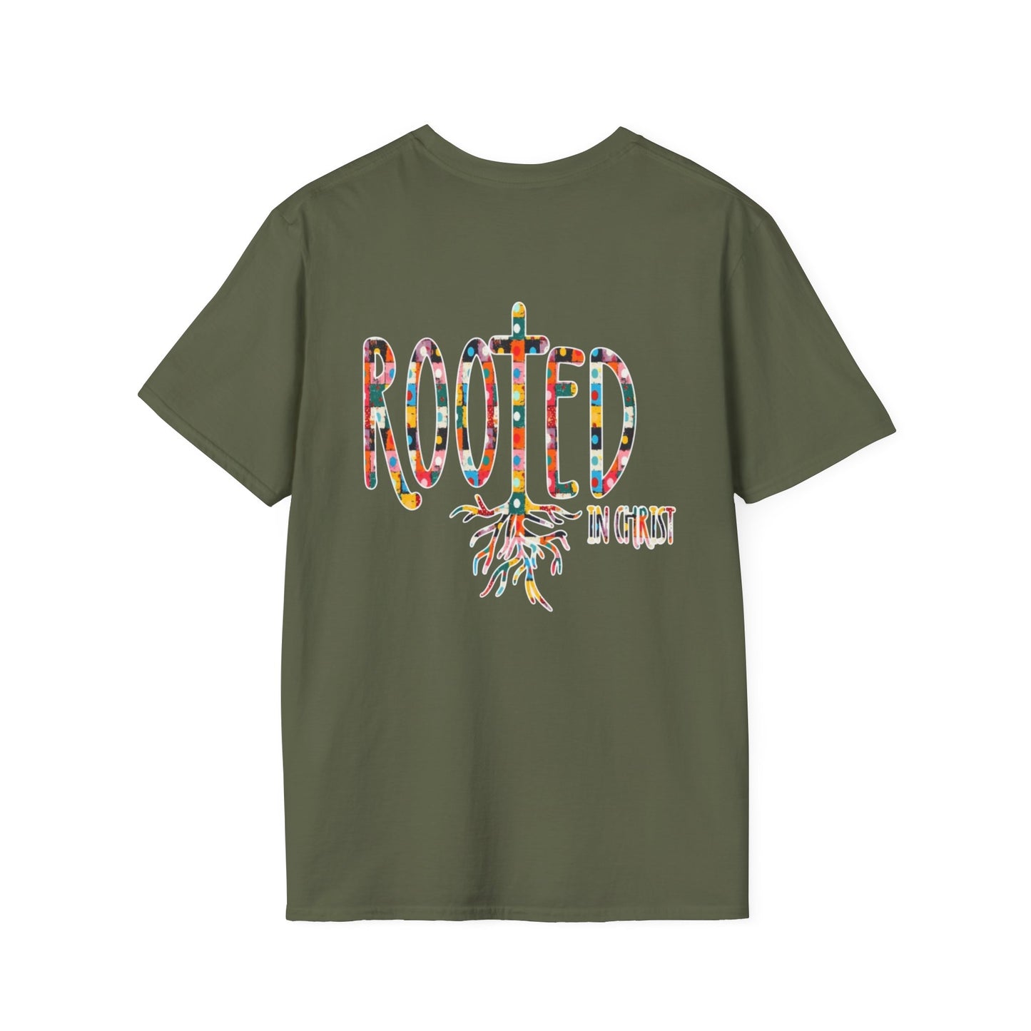 Rooted in Christ Floral Tee — Tropical Watercolor Flower T‑Shirt