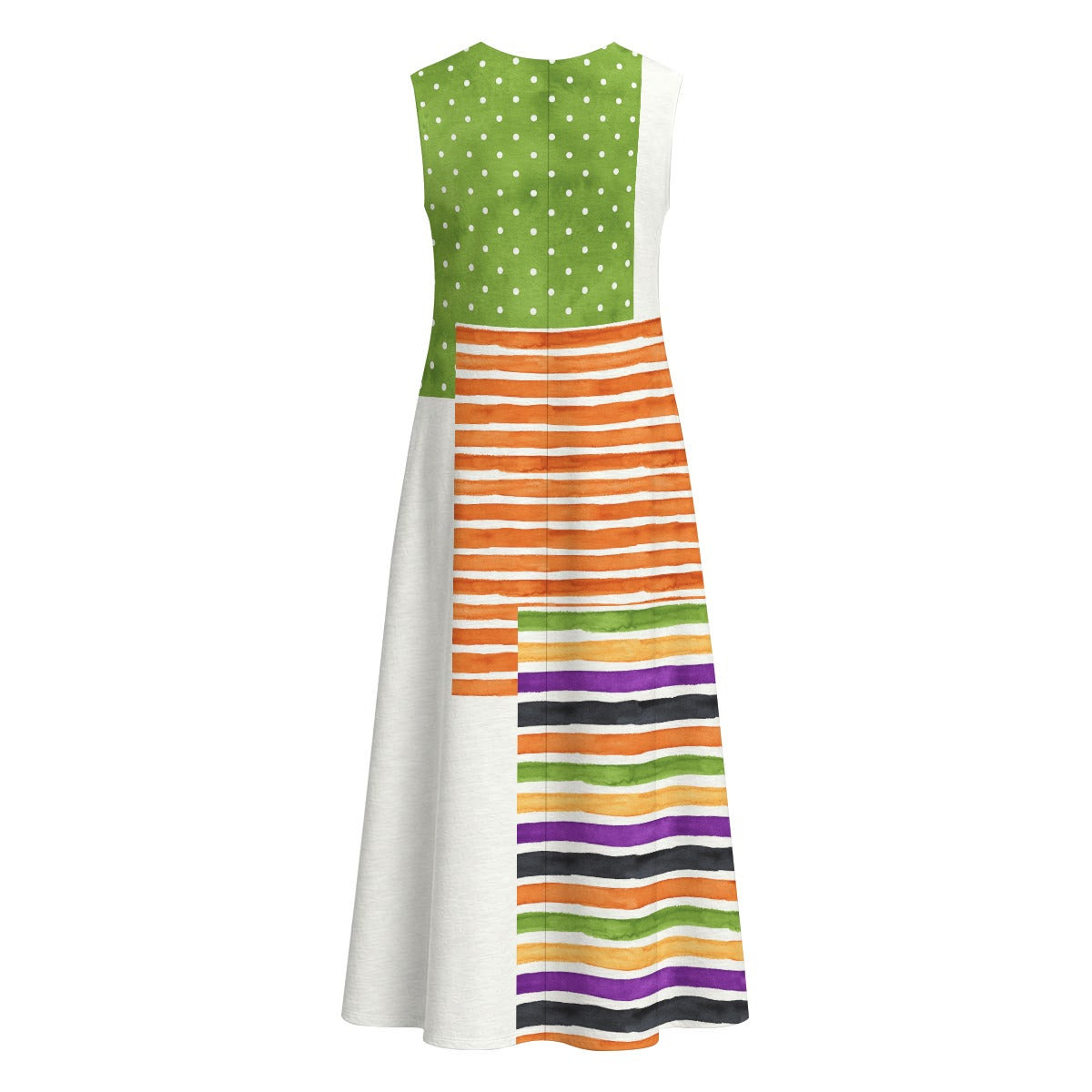 All-Over Print Women's Sleeveless Dress With Pocket|140GSM Slub Cotton
