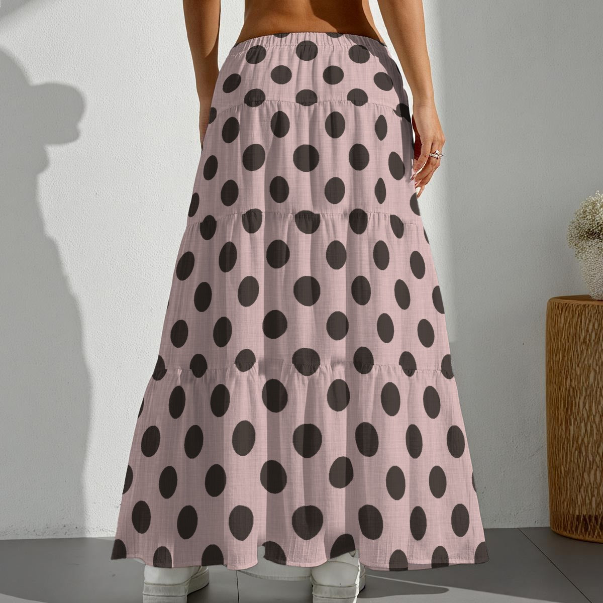 All-Over Print Women's Pleated Long Skirt
