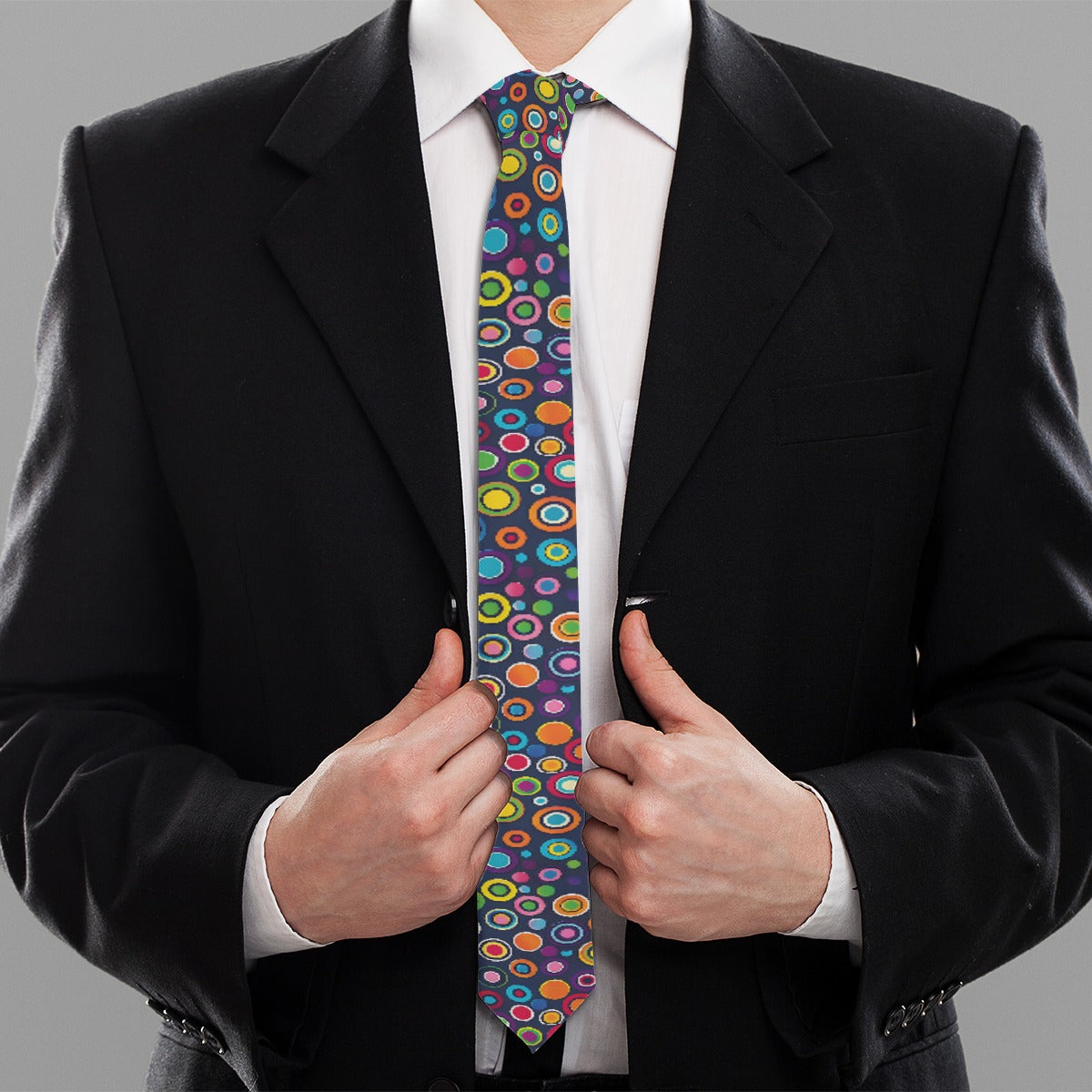 Funky Abstract Polka Dots Tie
