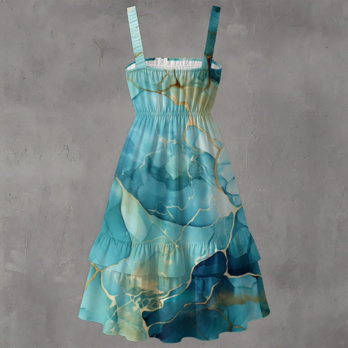 All-Over Print Women‘s Ruffle Hem Dress