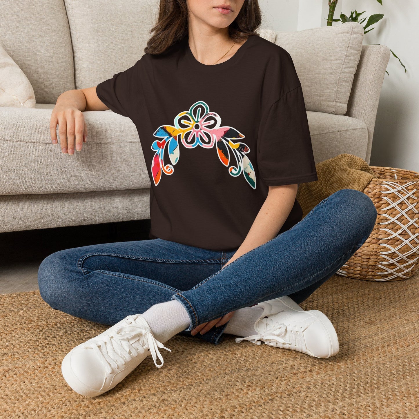 Rooted in Christ Floral Tee — Tropical Watercolor Flower T‑Shirt