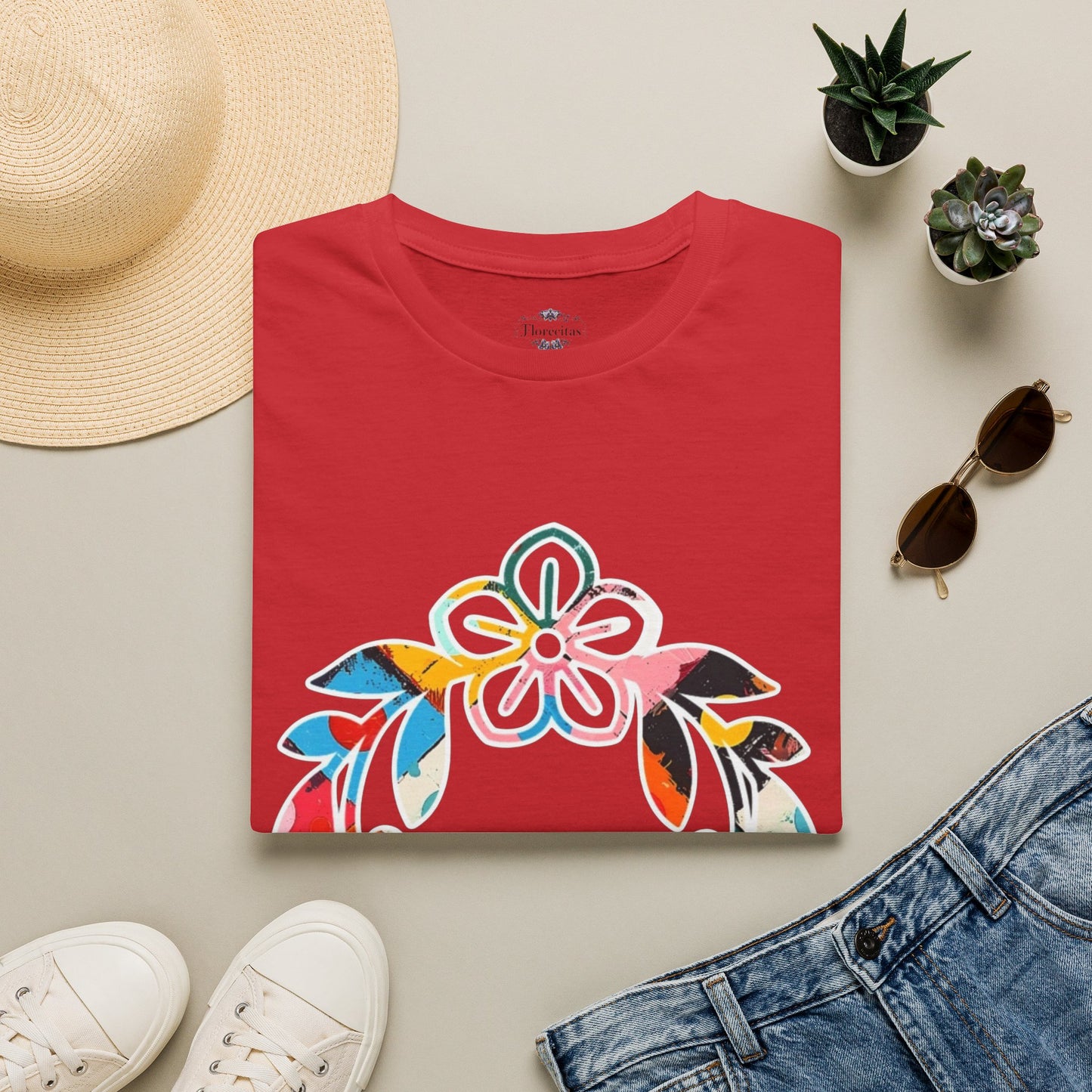 Rooted in Christ Floral Tee — Tropical Watercolor Flower T‑Shirt