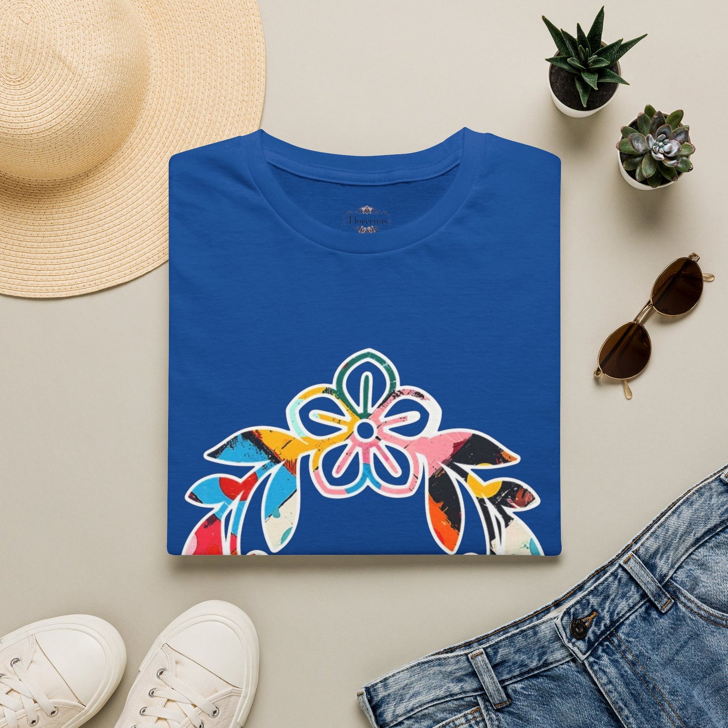 Rooted in Christ Floral Tee — Tropical Watercolor Flower T‑Shirt