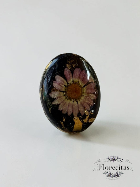 Genuine Dusty Pink Daisy Ring