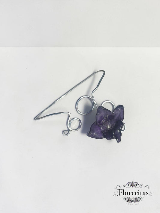 Genuine Deep Purple Gladioulus Arm CUff