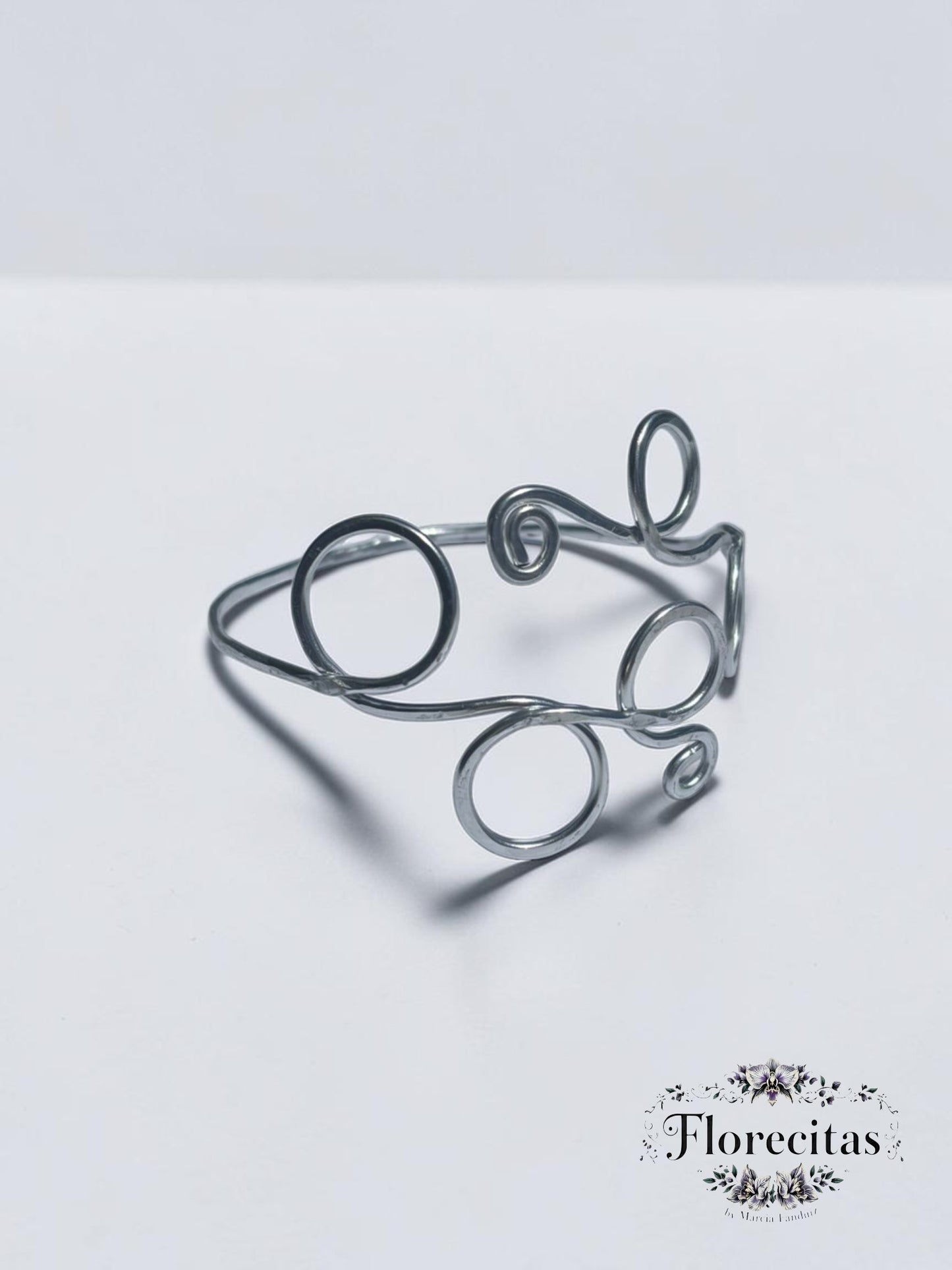 Looping Silver Arm Cuff