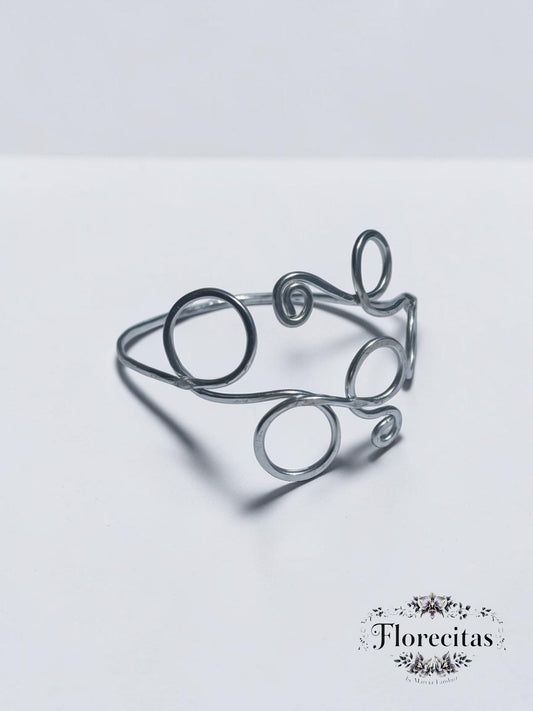 Looping Silver Arm Cuff