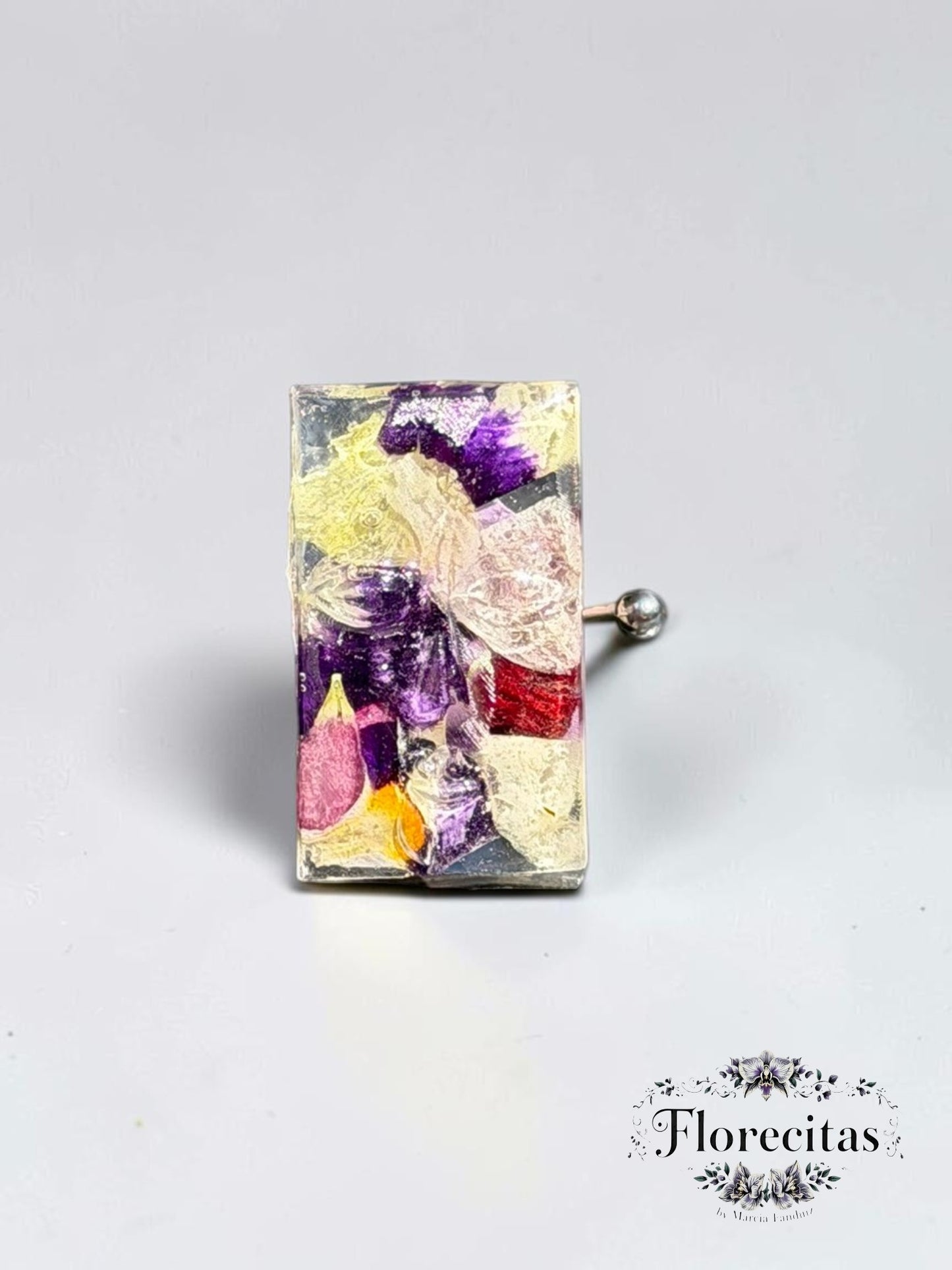 Multicolor Mixed Pansy Petals Mask Ring
