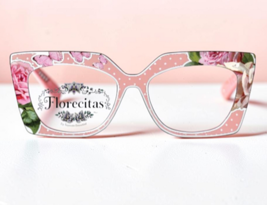Dolly Pink Polka Dots, Roses and Butterflies Tribute Topper*